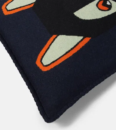 Loewe X Louis Wain Wool Jacquard Cushion In Blue