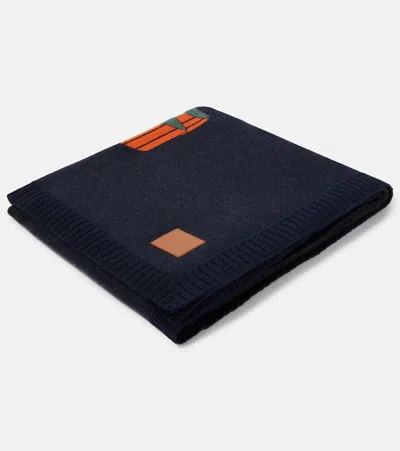 Loewe X Louis Wain Wool Blanket In Blue