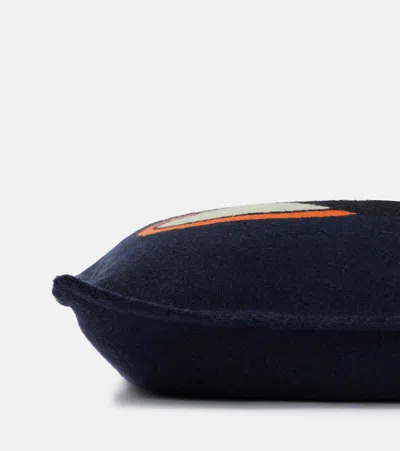 Loewe X Louis Wain Wool Jacquard Cushion In Blue