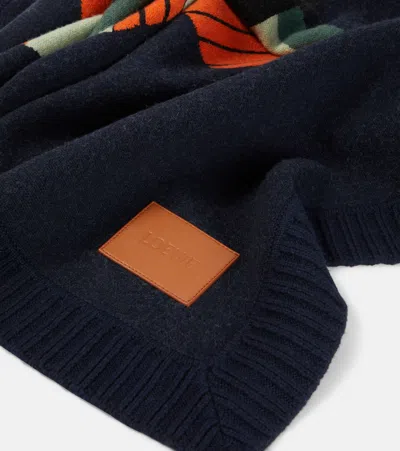 Loewe X Louis Wain Wool Blanket In Blue
