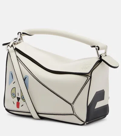 Loewe X Louis Wain Futurist Cat Puzzle Tote Bag In White
