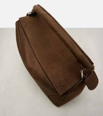 Loewe Puzzle Small Leather Tote Bag In Brown