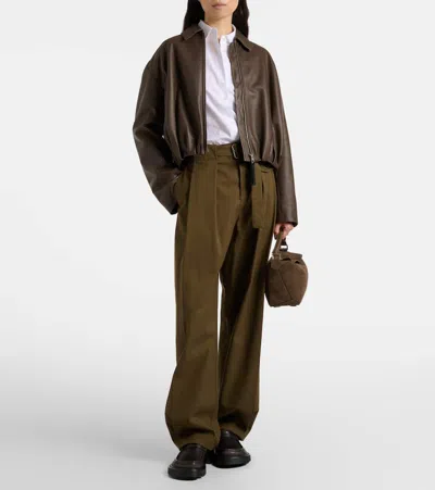 Loewe Puzzle Small Leather Tote Bag In Brown