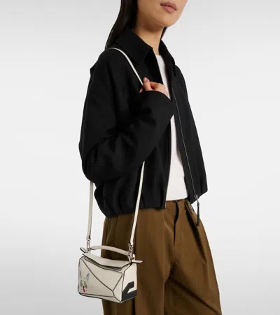 Loewe X Louis Wain Futurist Cat Puzzle Tote Bag In White