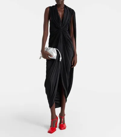 Loewe Flamenco Mini Metallic Leather Clutch In Silver