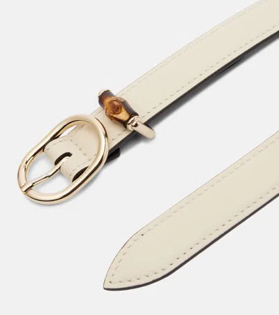 Gucci Leather Belt In Neutral