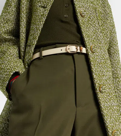 Gucci Leather Belt In Neutral
