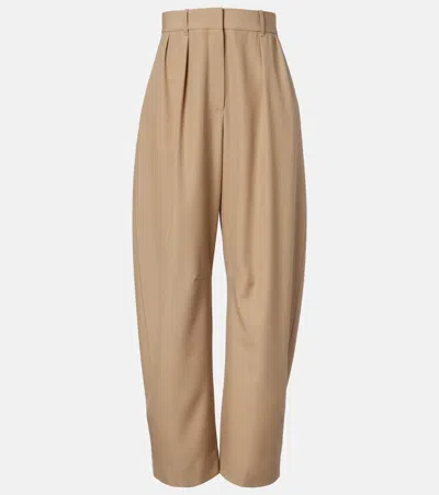 Loewe Wool Wide-leg Pants In Neutral