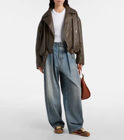 Loewe Ribbed Top With Anagram Embroidery In White