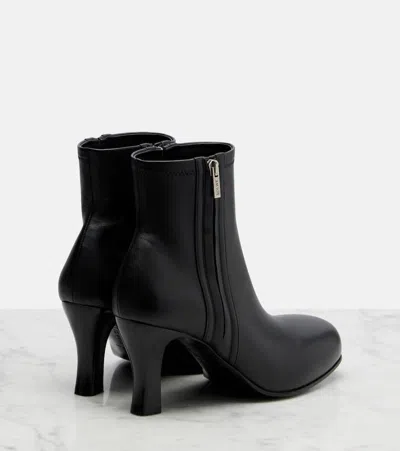 Loewe Bobine 90 Leather Ankle Boots In Black