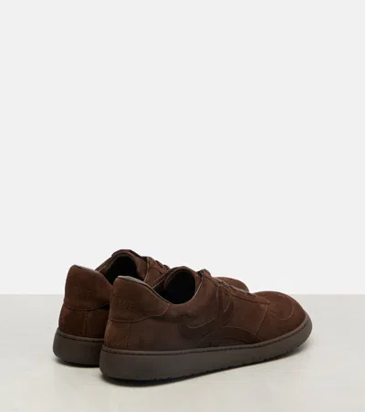 Loewe Jambo Suede Sneakers In Brown