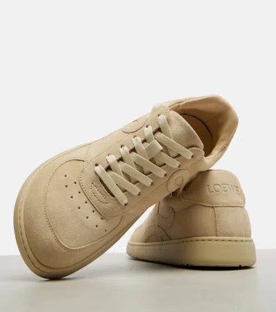 Loewe Jambo Suede Sneakers In Neutral