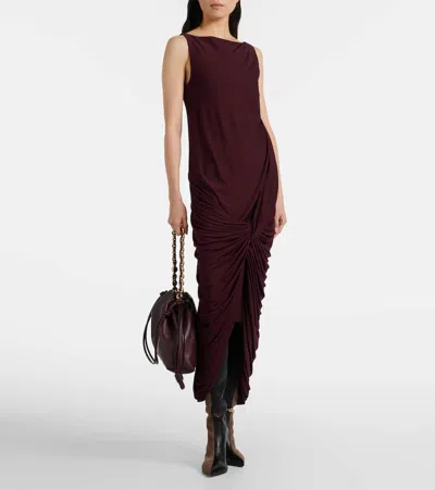 Loewe Comic Leather And Suede Knee-high Boots In Brown