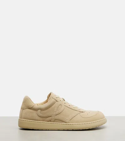 Loewe Jambo Suede Sneakers In Neutral