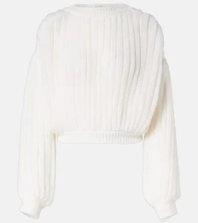 Loewe Mohair And Cotton-blend Sweater In White