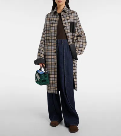 Loewe Belted High-rise Wide-leg Jeans In Blue