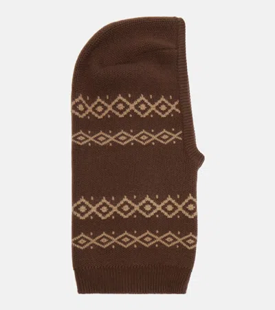 Magda Butrym Argyle Wool Hood In Brown
