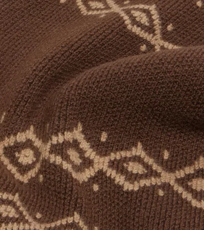 Magda Butrym Argyle Wool Hood In Brown