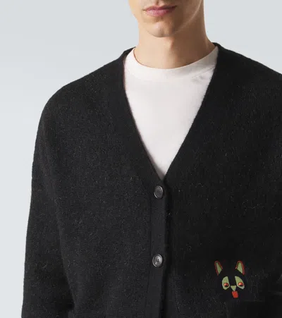 Loewe X Louis Wain Mohair-blend Cardigan In Black