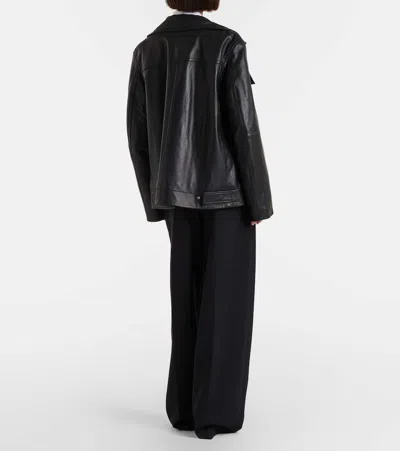 Sportmax Pleated Low-rise Wide-leg Pants In Black