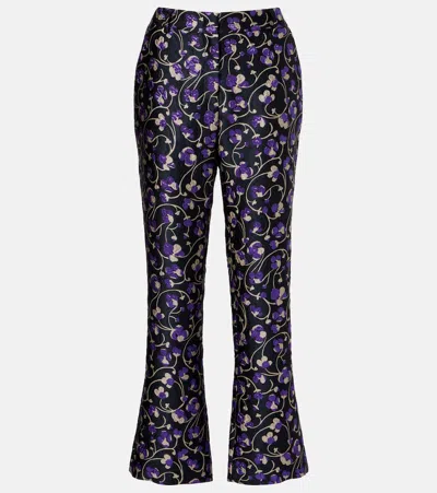 La Doublej 24/7 Honeysuckle Jacquard Straight Pants In Multi