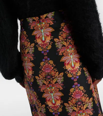 La Doublej Cornucopia Wool-blend Midi Skirt In Multi