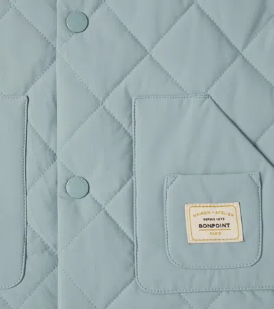 Bonpoint Leo Quilted Vest In Blue