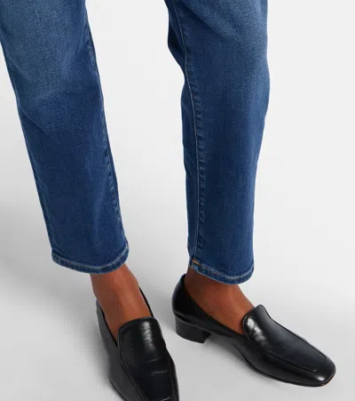 Ag Ex-boyfriend Mid-rise Slim Jeans In Blue