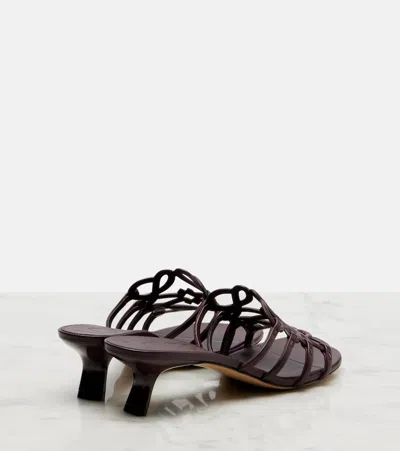 Loewe Petal Anagram 45 Leather Mules In Multi