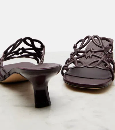Loewe Petal Anagram 45 Leather Mules In Multi