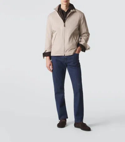 Canali Slim Jeans In Blue