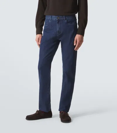 Canali Slim Jeans In Blue
