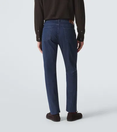 Canali Slim Jeans In Blue