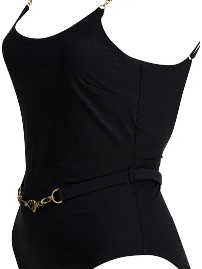 Zimmermann Daylight Chain Scoop One-piece Swimsuit In Black