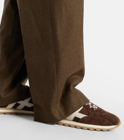 Hogan Mother Stretch Denim The Rambler Zip Heel Jeans In Burgundy