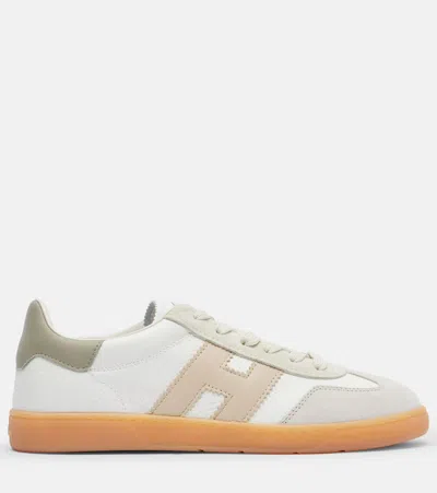 Hogan Cool Allacciato H Suede Sneakers In Animal Print