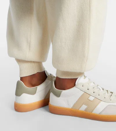 Hogan Cool Allacciato H Suede Sneakers In Animal Print