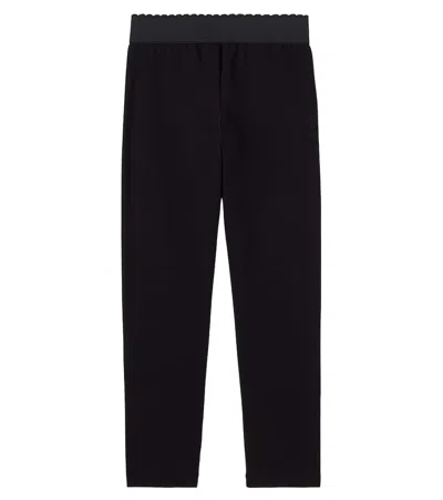 Dolce & Gabbana Cotton-blend Leggings In Black