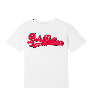 Dolce & Gabbana Logo Embroidered Cotton T-shirt In White