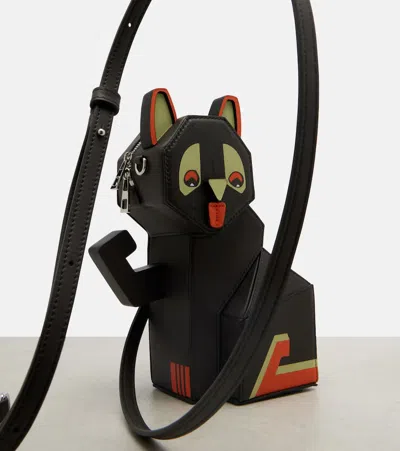 Loewe X Louis Wain Leather Clutch In Black