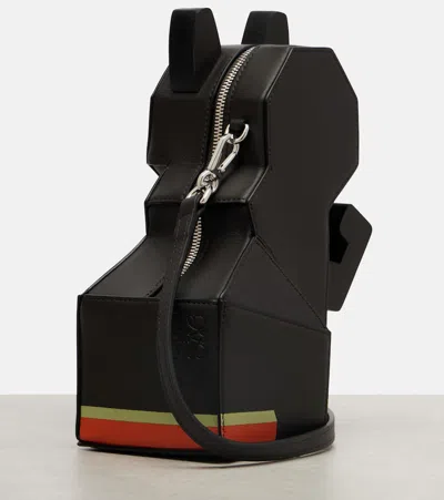 Loewe X Louis Wain Leather Clutch In Black