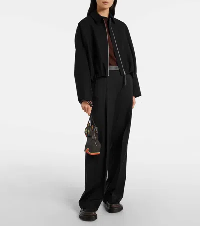 Loewe X Louis Wain Leather Clutch In Black