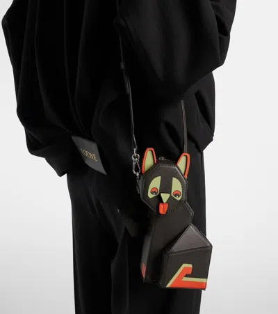 Loewe X Louis Wain Leather Clutch In Black