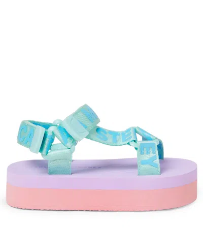 Stella Mccartney Logo Sandals In Multi
