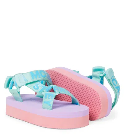 Stella Mccartney Logo Sandals In Multi
