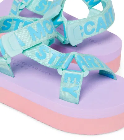 Stella Mccartney Logo Sandals In Multi