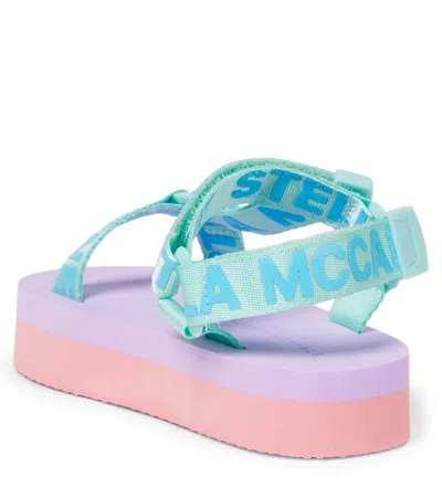 Stella Mccartney Logo Sandals In Multi