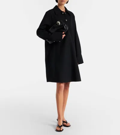 Le Monde Beryl Le Monde Béryl Micro Wedge Leather Thong Sandals In Black