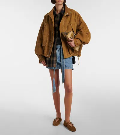 Le Monde Beryl Le Monde Béryl Claudia Suede Mary Jane Ballet Flats In Brown