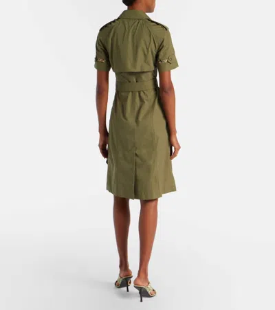 Burberry Cotton Shirt Dress In Green
